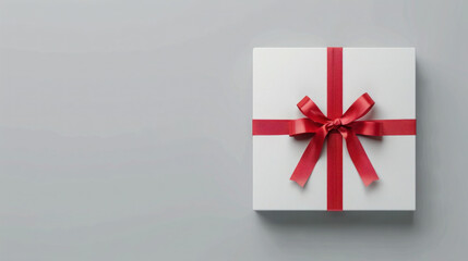 Fototapeta na wymiar white gift box with ribbon