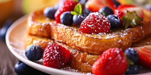 French toast with fresh fruits