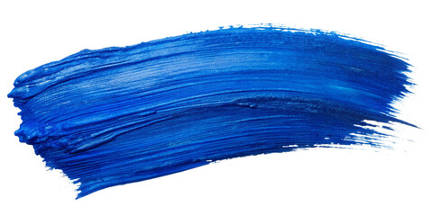Blue color oil paint stroke PNG file