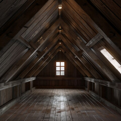 attic, interior, room, home, architecture, house, wood, window, furniture, table, chair, floor, hotel, design, wall, living, building, old, inside, indoor, bedroom, wooden, light, indoors, bed, nobody