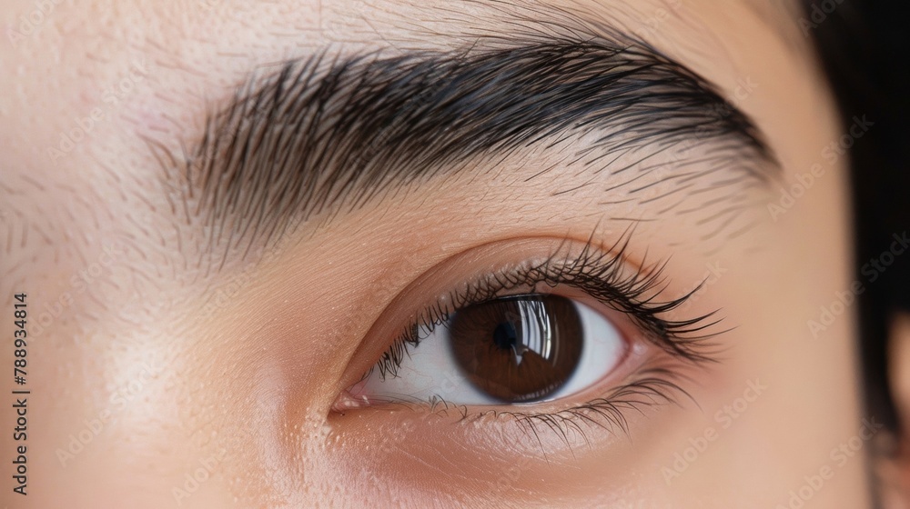 Poster the tips of the brows are sharply angled upwards creating a look of mischief or mischief. .