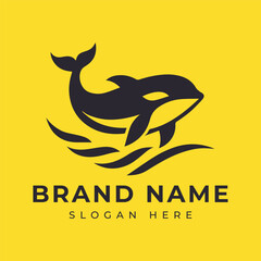 Fototapeta premium Whale orca logo vector illustration