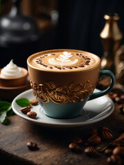 Elegance Brewed, Coffee in a Lavish Mug