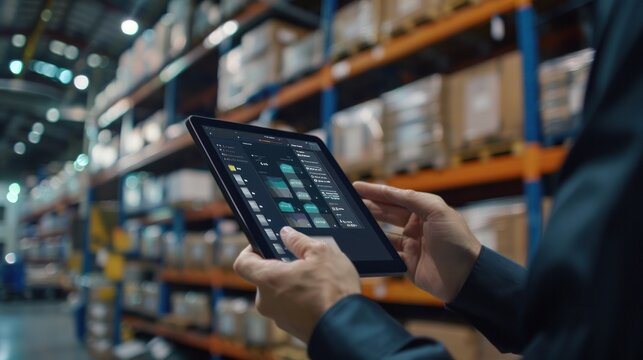 Innovative computerized warehouse management software for real-time parcel delivery monitoring.