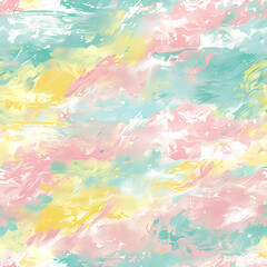Fototapeta na wymiar Spring Pastel Brushstrokes, Abstract Art Background, Soft Hues with Copy Space