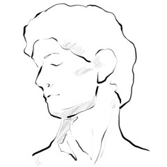 조각상 옆모습(남자버전)