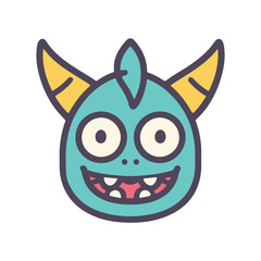 monster line filed icon download and can  be used for business logo 