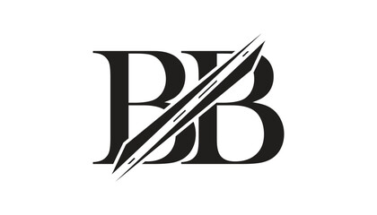 bb letter logo design template elements. bb vector letter logo design. - obrazy, fototapety, plakaty