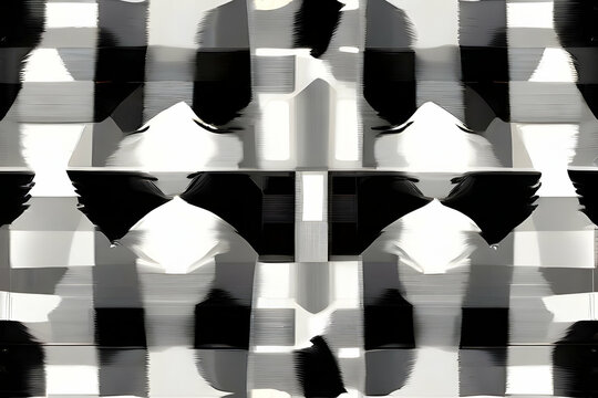 black and white checkered flag pattern ai generative 