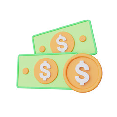 money 3d render icon