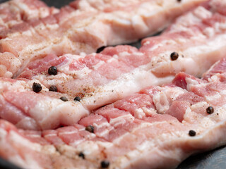 seasoned on fresh pork belly