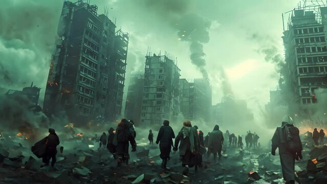 Desolate City: The March of the Undead. Concept Zombie Apocalypse, Abandoned Buildings, Post-Apocalyptic Setting, Survival Strategies, Undead Inhabitants