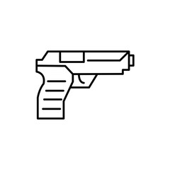 Firearms Icon Gun Army Police Editable Stroke EPS 10
