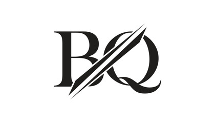 bq letter logo design template elements. bq vector letter logo design.