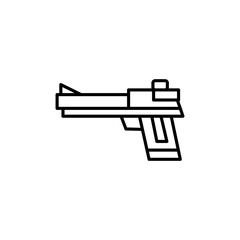 Firearms Icon Gun Army Police Editable Stroke EPS 10