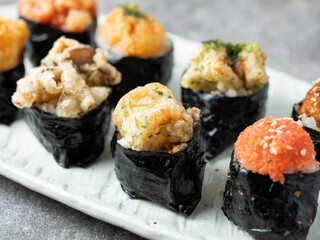  Various types of Tempura rice balls