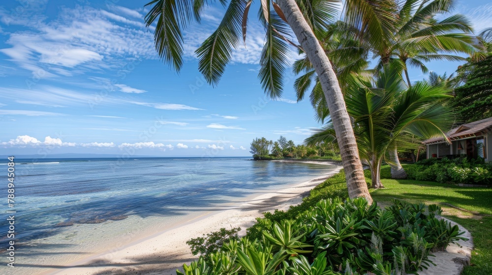 Poster fall into a dream state as you listen to the soothing rustle of palm trees and the gentle lapping of