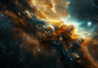 Fototapeta na wymiar Stellar Spray: Cosmic Splendor