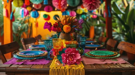 Vibrant and festive table adornments to add flair to your Fiesta celebrations