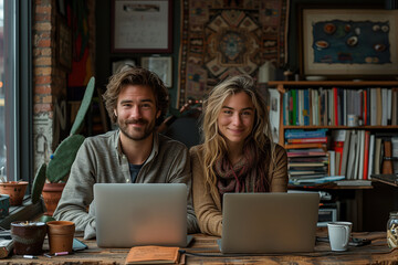 Together, they navigate the complexities of working from home, seamlessly blending professional responsibilities with the intimacy of domestic life