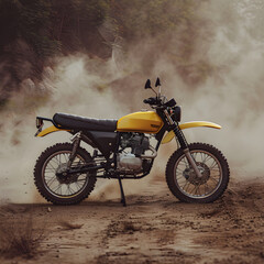 Pw80 Model Motorcycle showcasing its Debilitating Speed and Endurance on an Off-road Trail