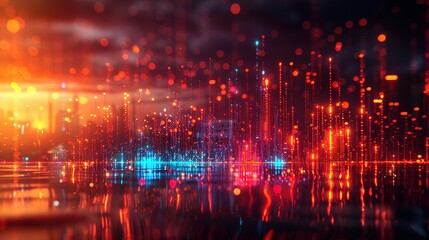 Obraz premium A detailed bar graph showing real estate market trends over time, vibrant colors, clear labels,