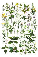 Fototapeta na wymiar Illustrated Educational Guide for Identification of Harmful Poisonous Plants
