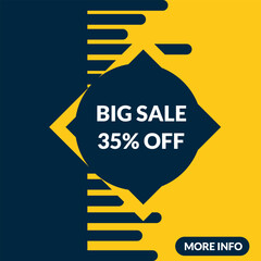 35 percent discound big sale banner design