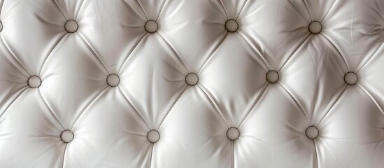 Background with white leather upholstery