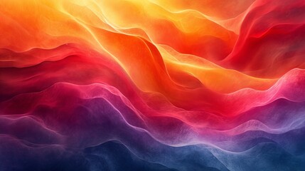 Colorful Wave Abstract Painting - obrazy, fototapety, plakaty