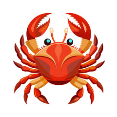 Shell crab icon isolated on white background. Water animal with claws