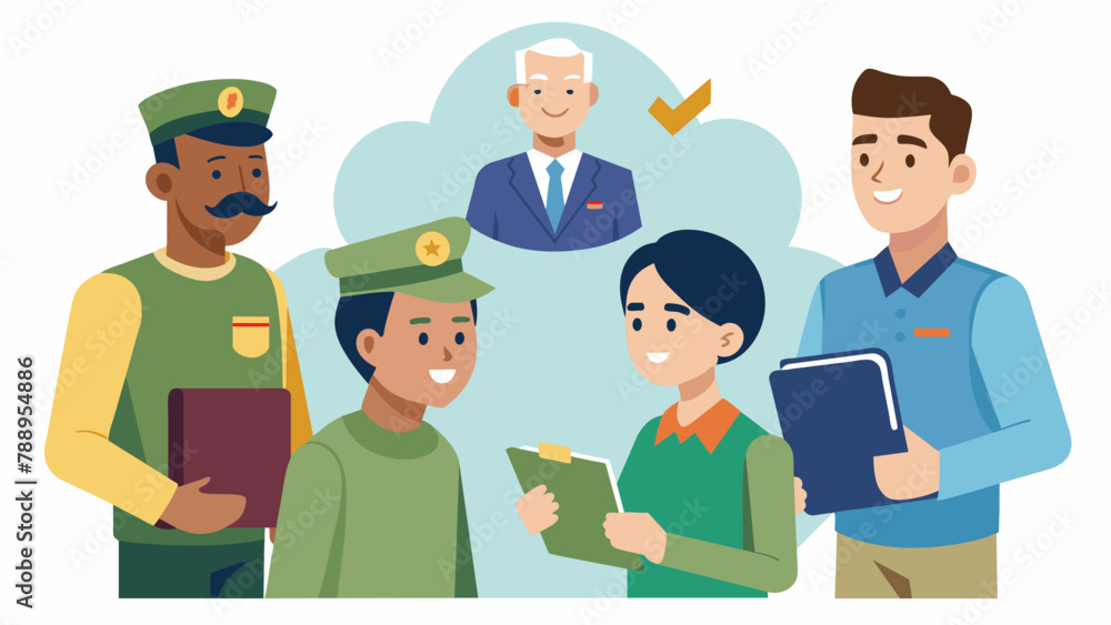 Poster a mentorship program where retired military members offer guidance and support to veterans transitio