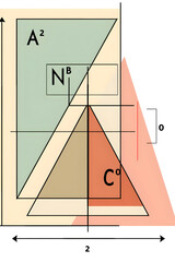 A clear and concise visualization of the Pythagorean Theorem. - obrazy, fototapety, plakaty