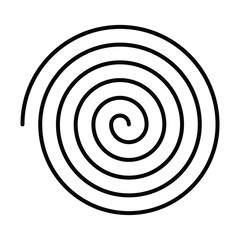 Naklejka premium Set of Spiral Silhouette Vector Art on White artboard.