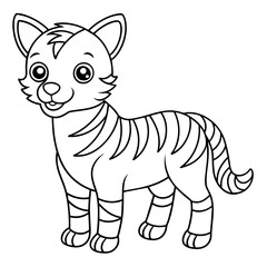 Fototapeta na wymiar Animals coloring page for kids
