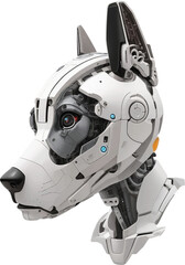 smart  ai dog robot head  machine character vector design. Illustrator Artwork