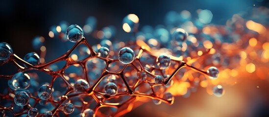 Molecular structure close up. Abstract background.