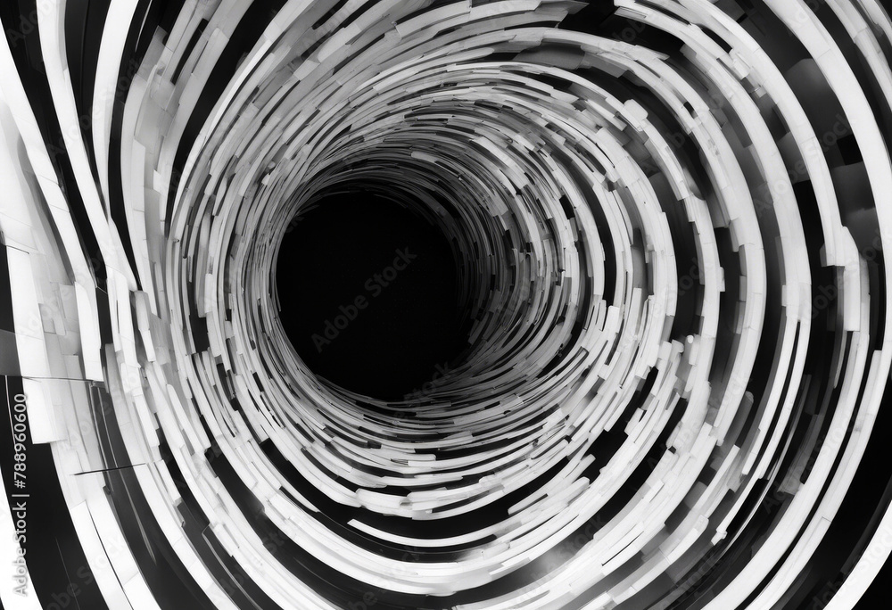 Poster space distorted white animation three textures dimensional lines abstract monochrome dark geometric 