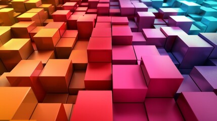 colorful blend in distinct large square blocks