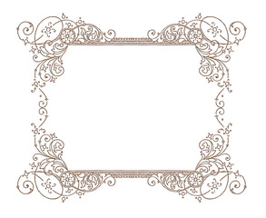frame engraving vector