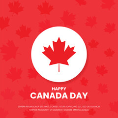 Happy Canada Day, Canada Independance Day Post Design
