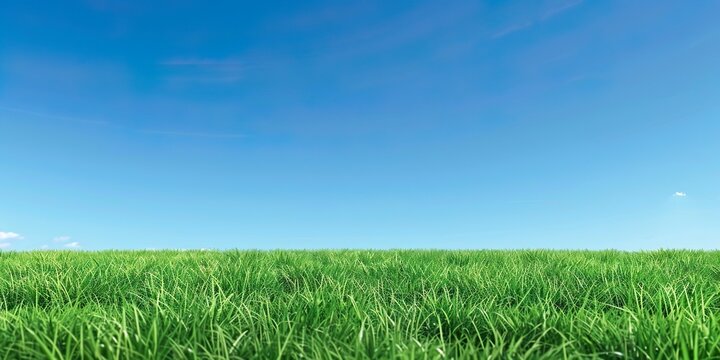 壮大な芝生と青空の背景素材05