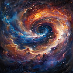Celestial Cyclone: A Vortex of Galactic Marvels