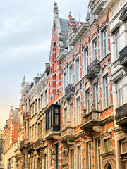 Fototapeta premium Historical residential house in central Brussels, Belgium