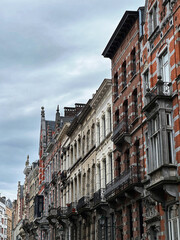 Fototapeta na wymiar Historical residential house in central Brussels, Belgium