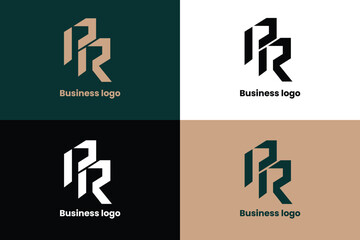 letter r logo, letter pr logo, letter p logo, logomark - obrazy, fototapety, plakaty