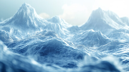 A vast ocean with a lot of white foam and waves - Powered by Adobe