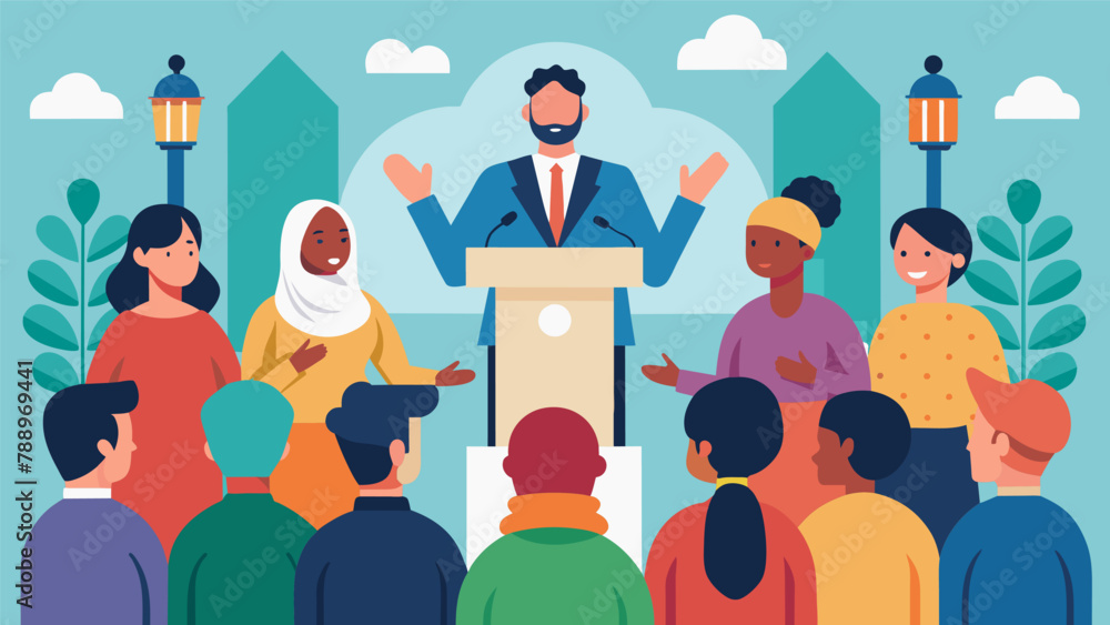 Poster an assembly focused on promoting diversity and inclusion within the community and addressing issues 