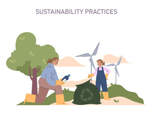 Sustainability Practices concept.