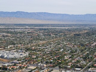 Palm Springs aerial from a hiking trail nearby